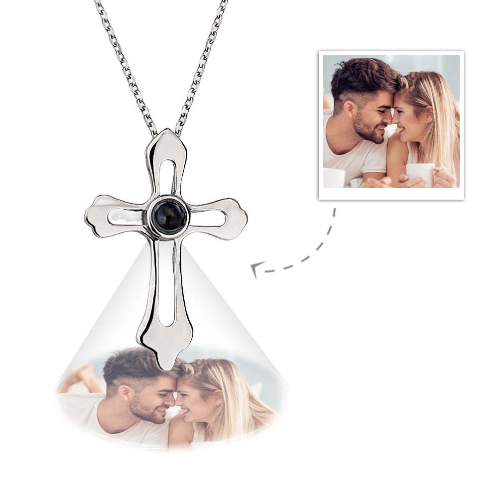 Custom Projection Necklace Cross Pattern Photo Necklace Gift for Her - soufeelmy