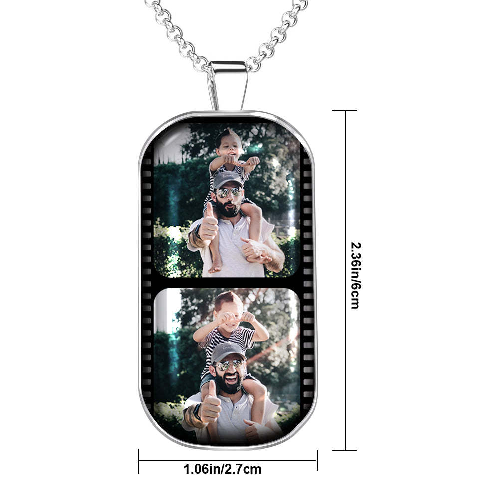 Personalized Custom Photo Filmstrip Necklace for Couples Family - soufeelmy