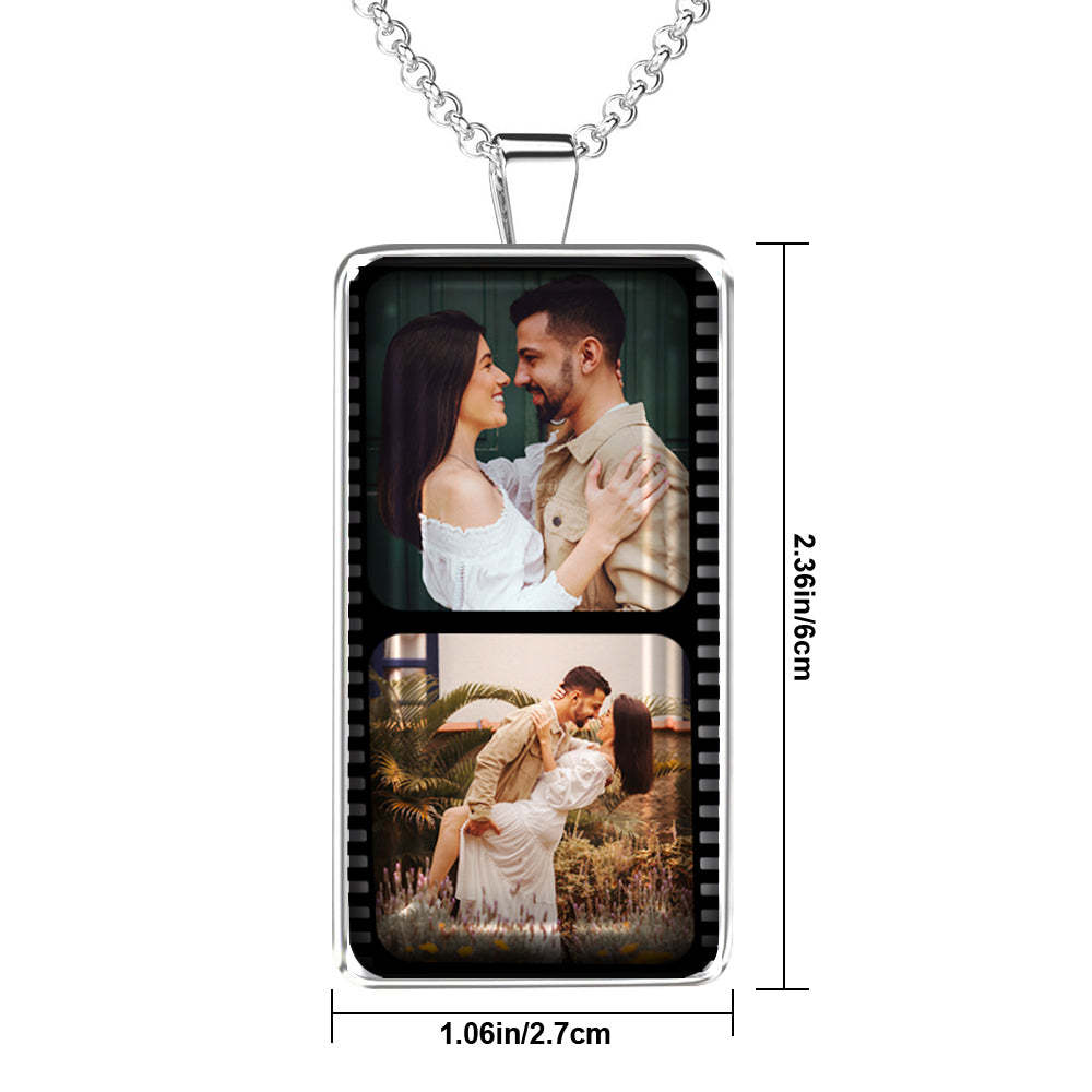 Personalized Custom Photo Filmstrip Necklace for Couples Family - soufeelmy
