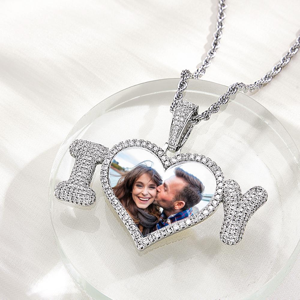 Custom Photo Letter Necklace Hip Hop Personality Sweater Chain Couple Gifts - soufeelmy