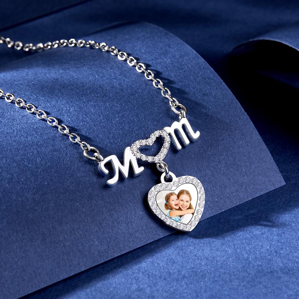 Custom Photo Necklace Heart Necklace Photo Necklace Gift for Mother - soufeelmy