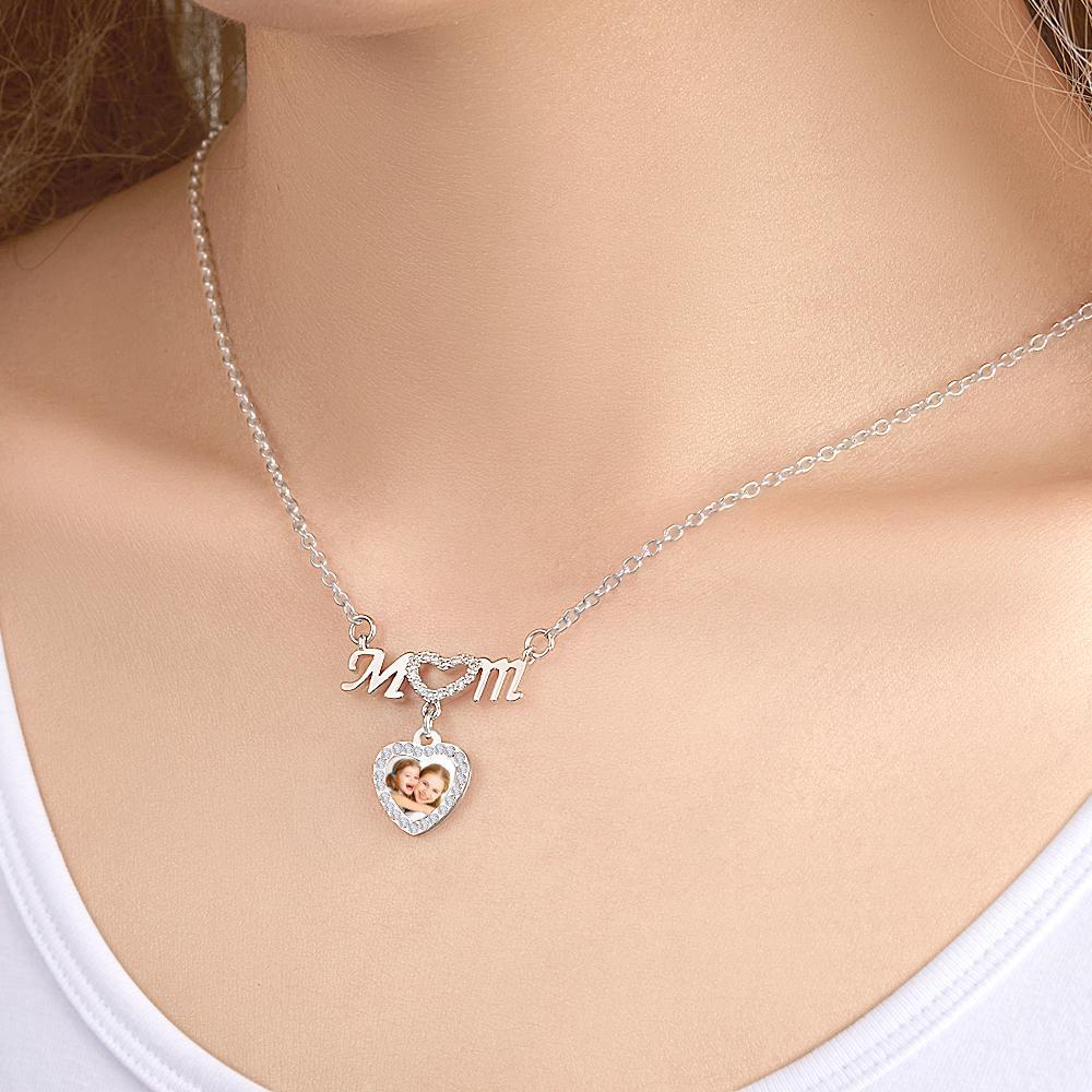 Custom Photo Necklace Heart Necklace Photo Necklace Gift for Mother - soufeelmy