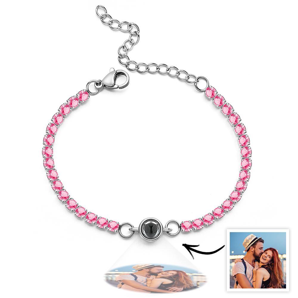 Custom Photo Projection Bracelet Fashionable All Diamonds Bracelet Gifts For Her - soufeelmy