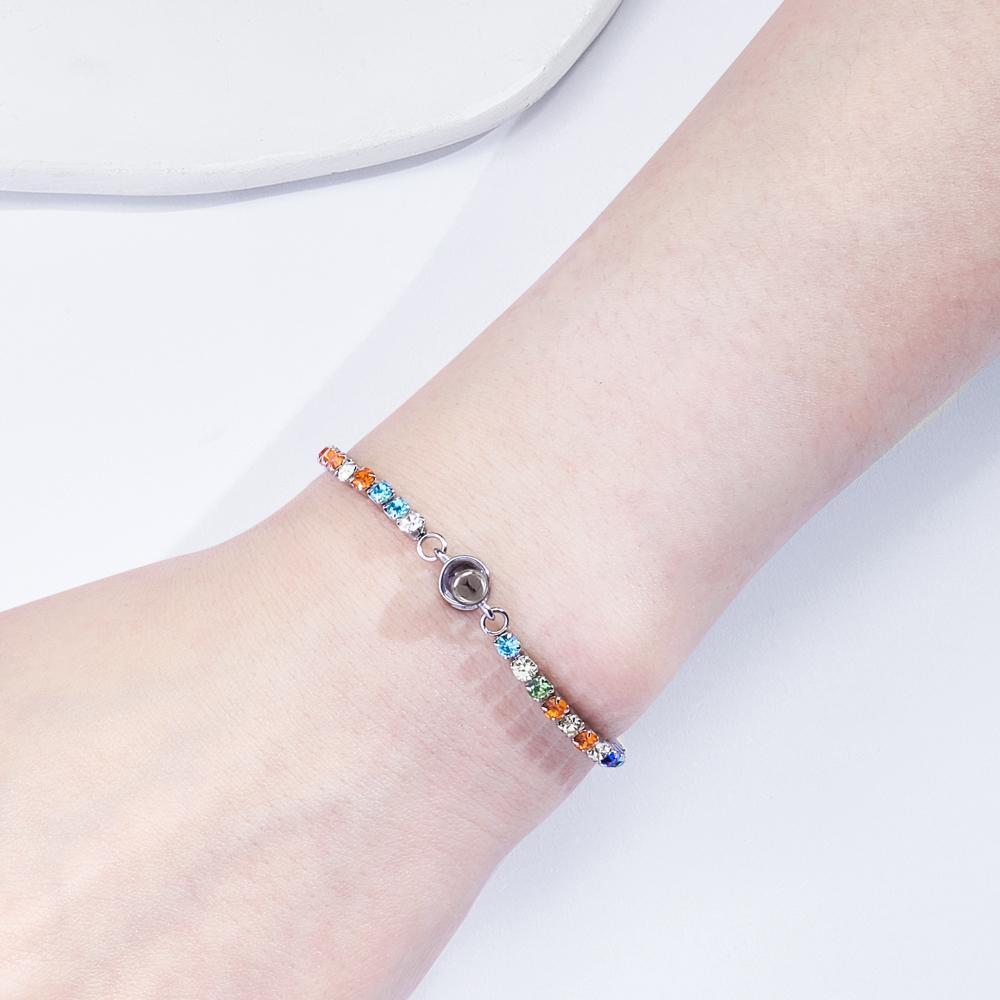 Custom Photo Projection Bracelet Fashionable All Diamonds Bracelet Gifts For Her - soufeelmy