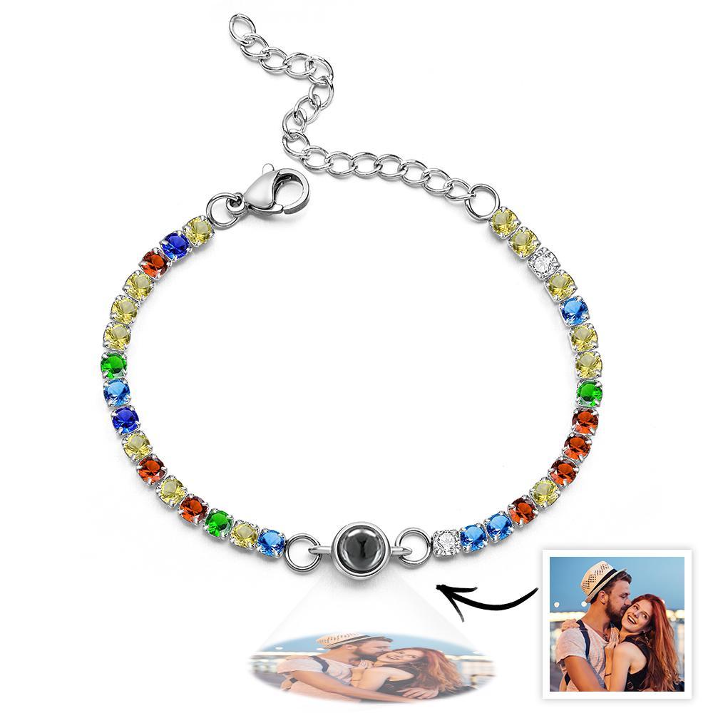 Custom Photo Projection Bracelet Fashionable All Diamonds Bracelet Gifts For Her - soufeelmy