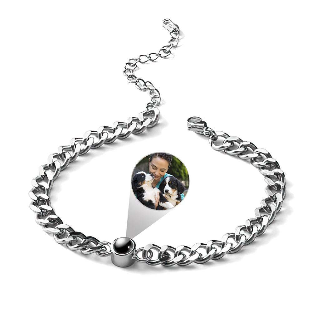 Custom Photo Puppy Projection Bracelet Dog Bracelet Pet Memorial Gifts for Pet Lovers - soufeelmy