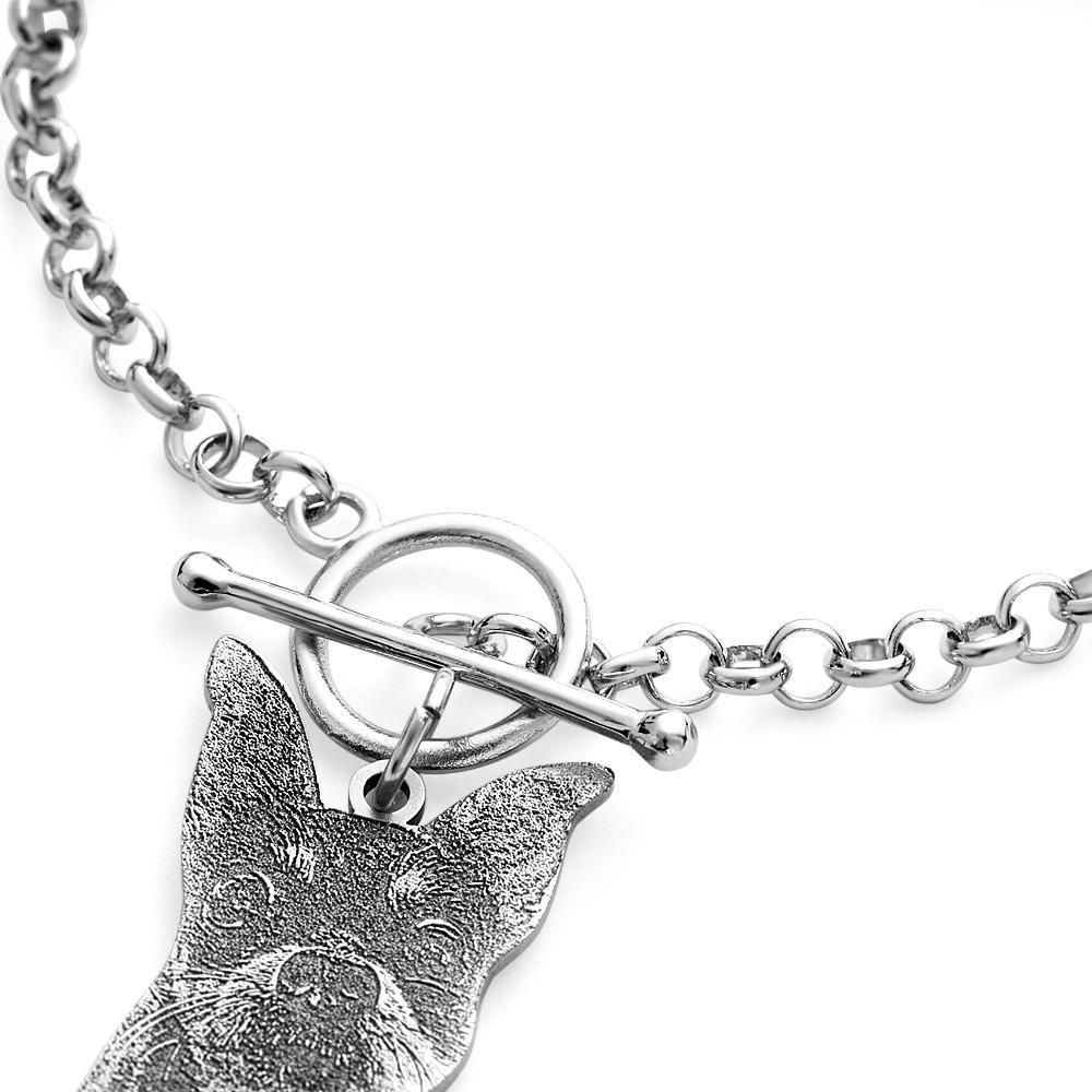 Dog Photo Bracelet Dog Engraving Bracelet Dog Memorial Pet Bracelet Custom Bracelet Pet Jewelry Gift for Her - soufeelmy