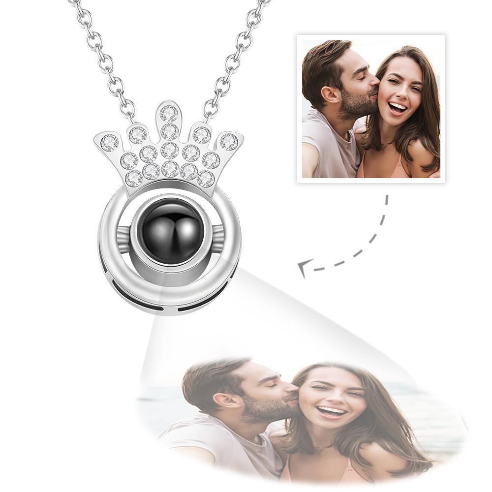 Custom Photo Projection Necklace Crown Creative Gifts - soufeelmy