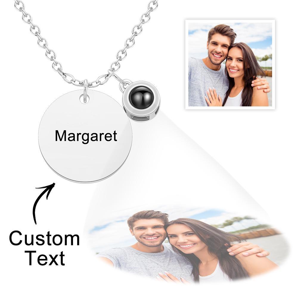 Custom Projection Engraved Necklace Pendant Simple Gifts - soufeelmy