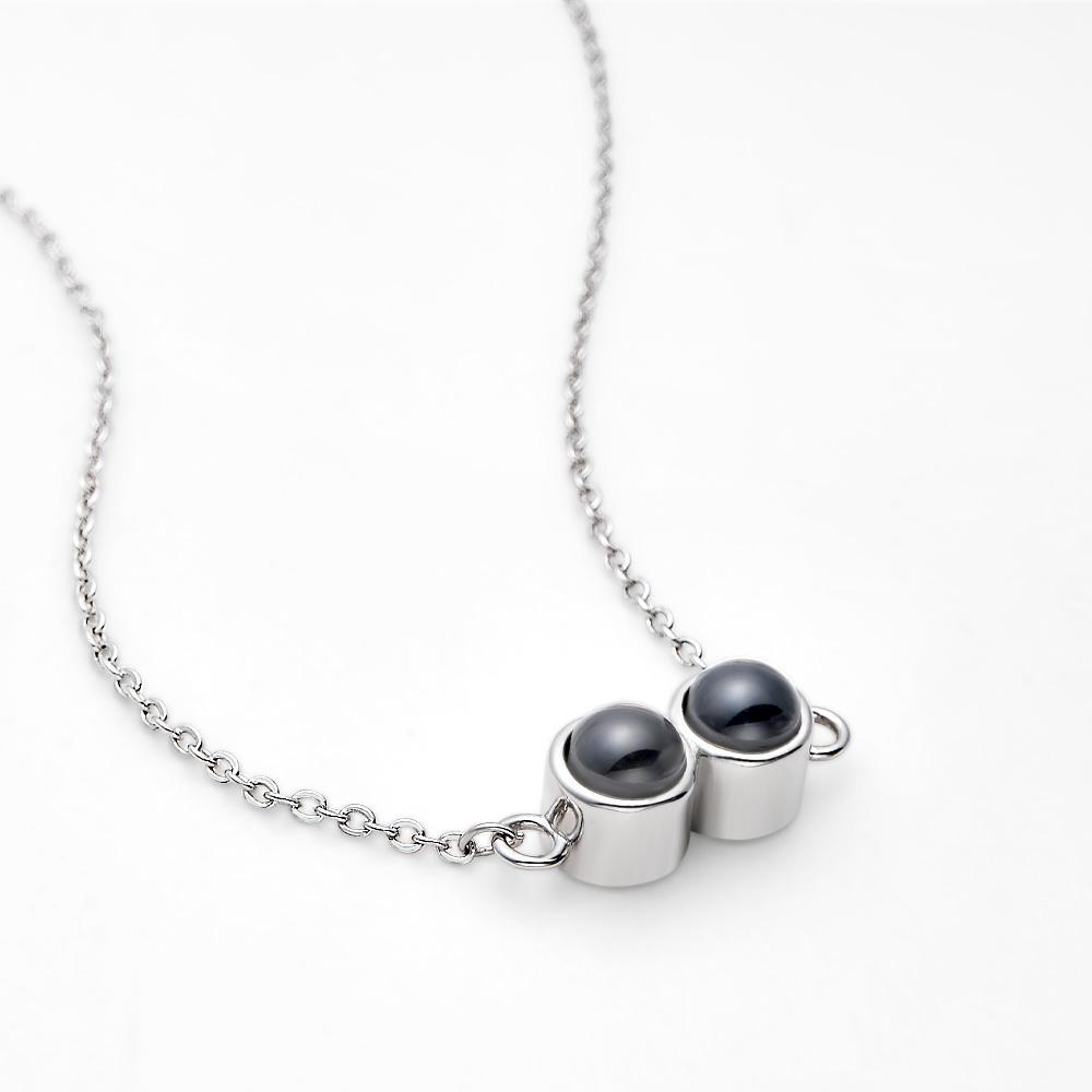 Custom Photo Projection Circle Shape Necklace Perfect Gift for the Men or Women You Love - soufeelmy