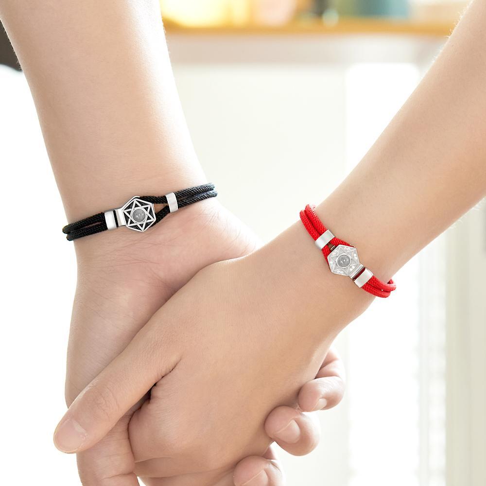 Custom Projection Bracelet Hexagram Couple Gifts - soufeelmy