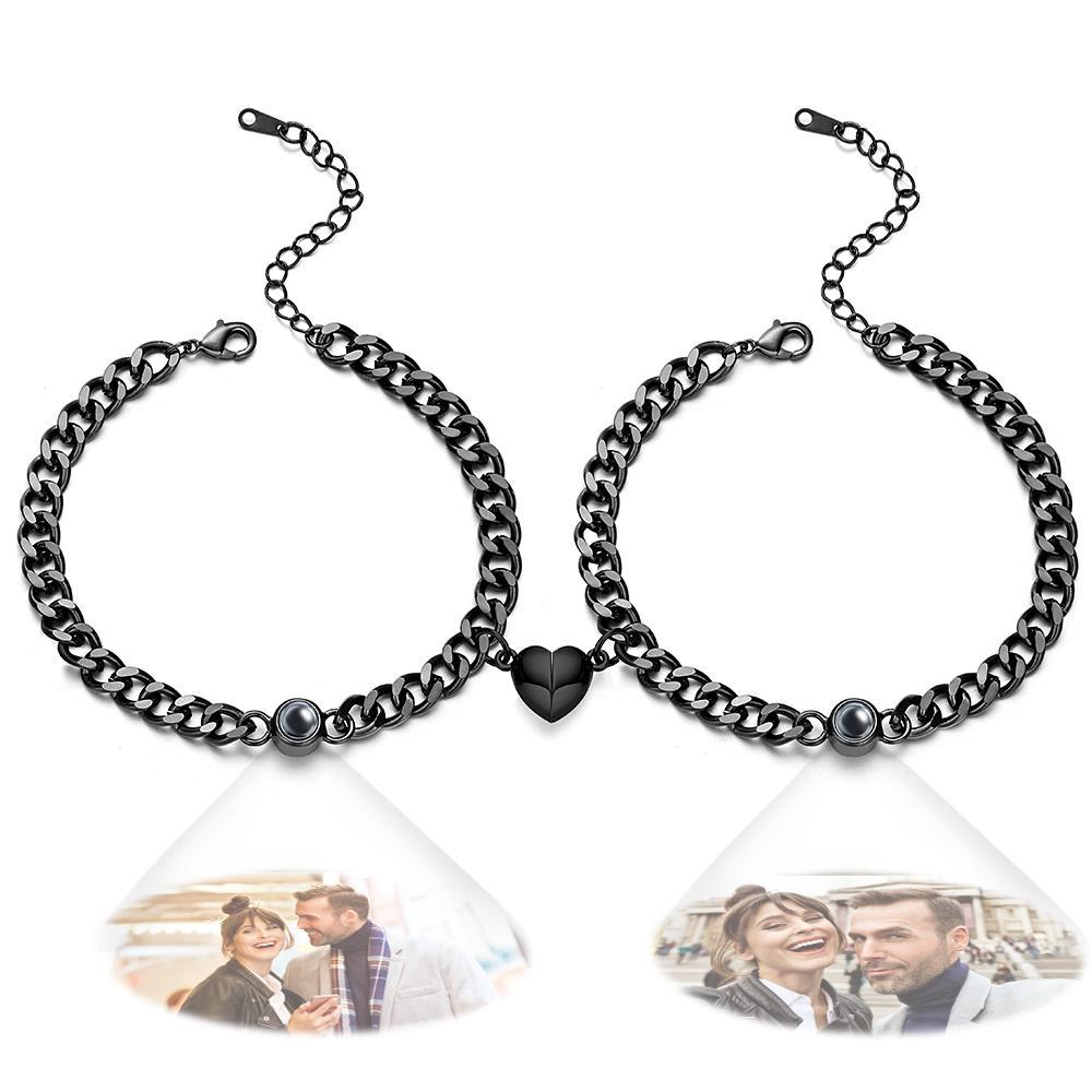 Custom Simple Fashion Chain with Magnet Picture Projection Bracelet - soufeelmy