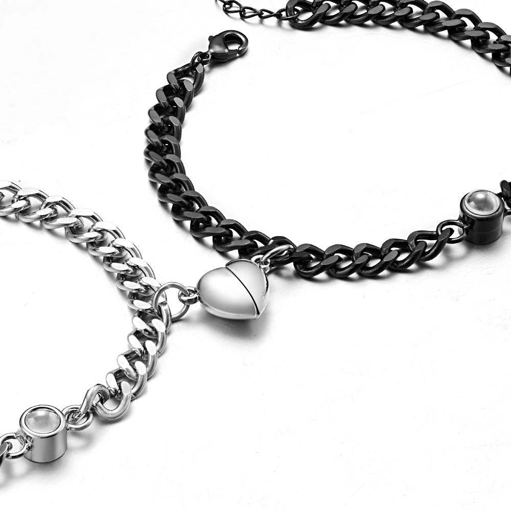 Custom Simple Fashion Chain with Magnet Picture Projection Bracelet - soufeelmy