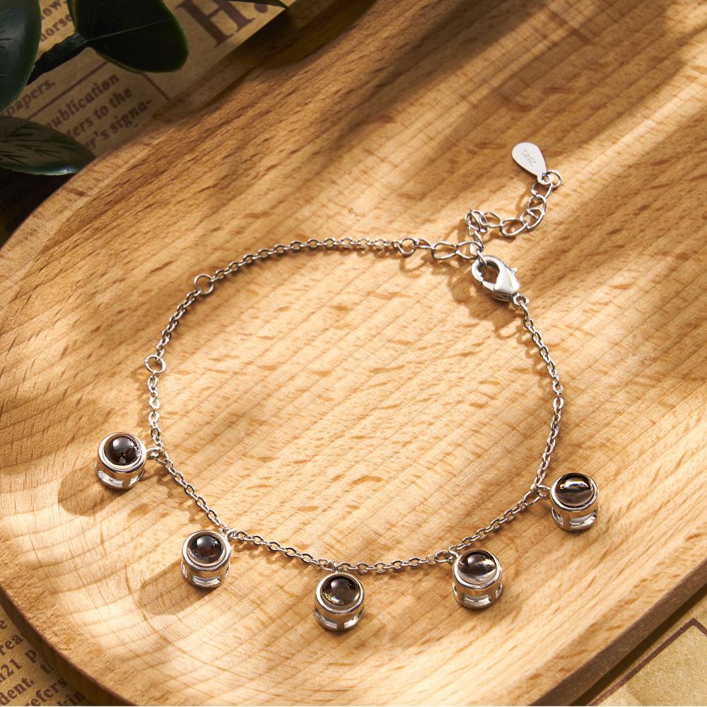 Custom Photo Projection Bracelet Minimalist Gift Memorial Photo Jewelry Trendy Best Friend Gift for Her - soufeelmy