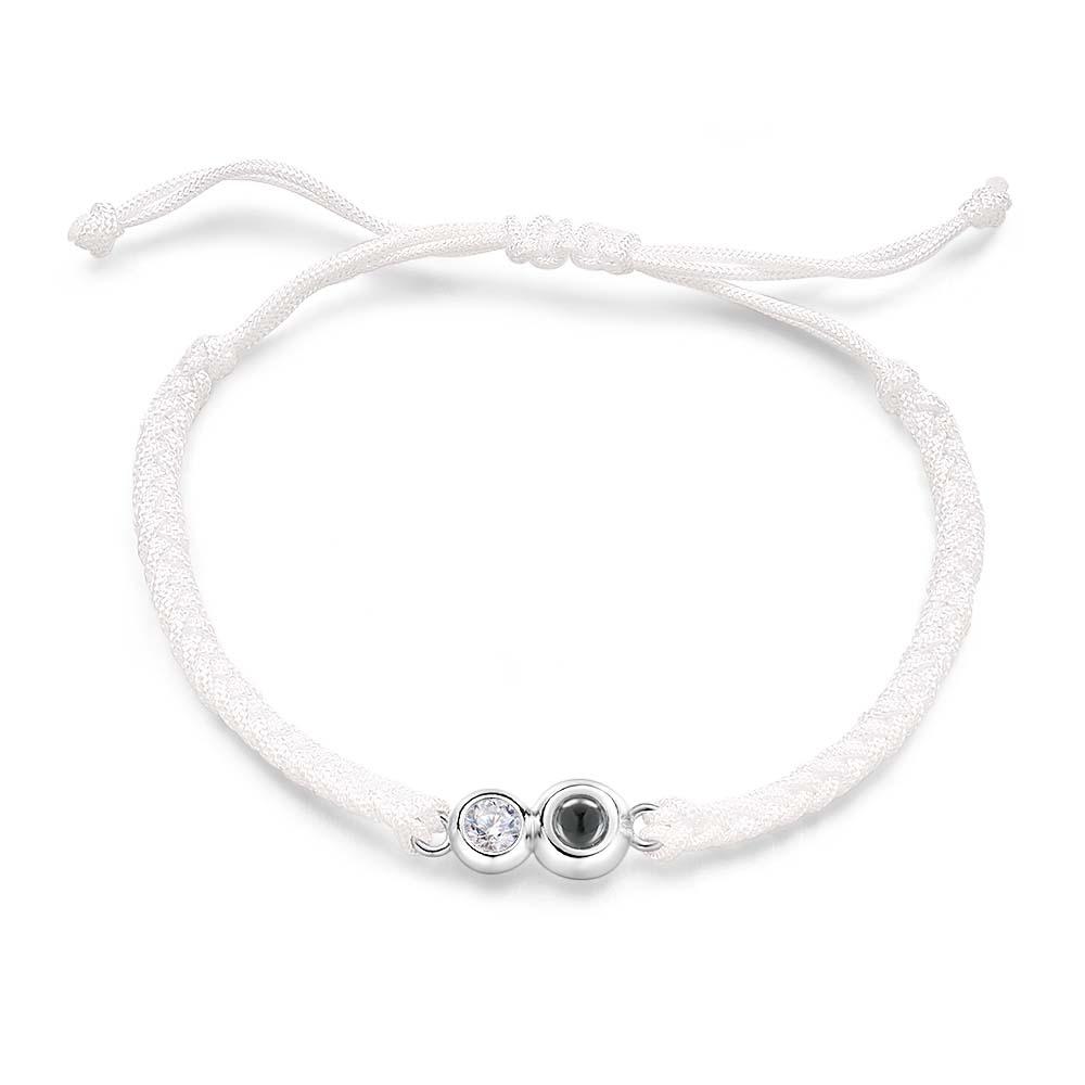 Custom Birthstone And Picture Projection Bracelet Lovely Gift Memorial Wedding Gift for Him Her - soufeelmy