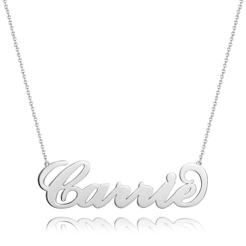 Personalized Large Name Necklace Rose Gold Plated - Best Gift for Her - 