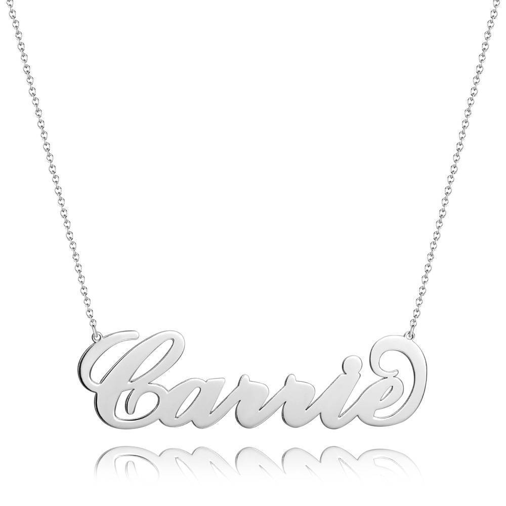 Personalized Large Name Necklace, Big Statement Necklace 14k Gold Plated - Golden - 