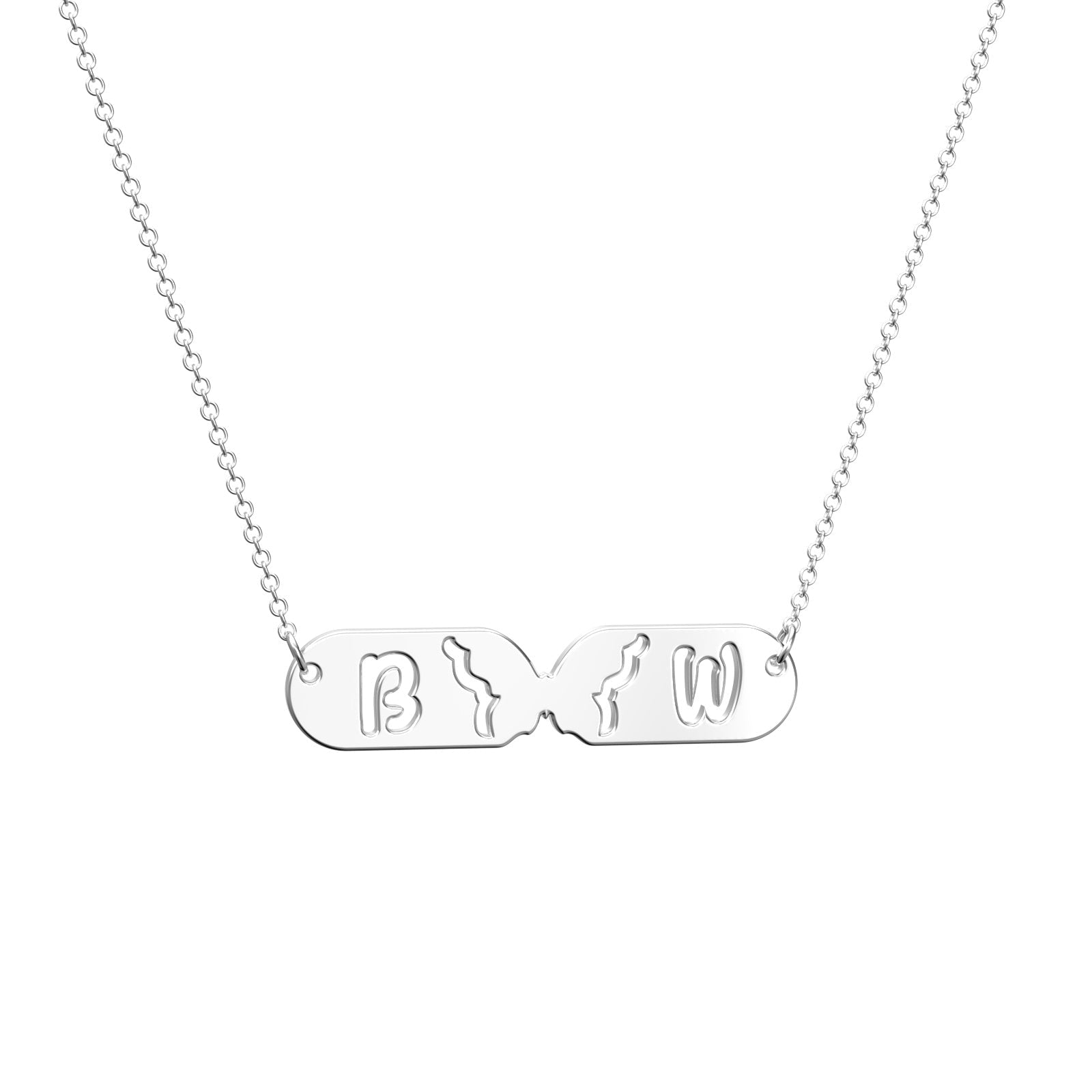 Custom Butterfly Name Necklace Gift, I Feel Butterflies in My Stomach When I With You - 