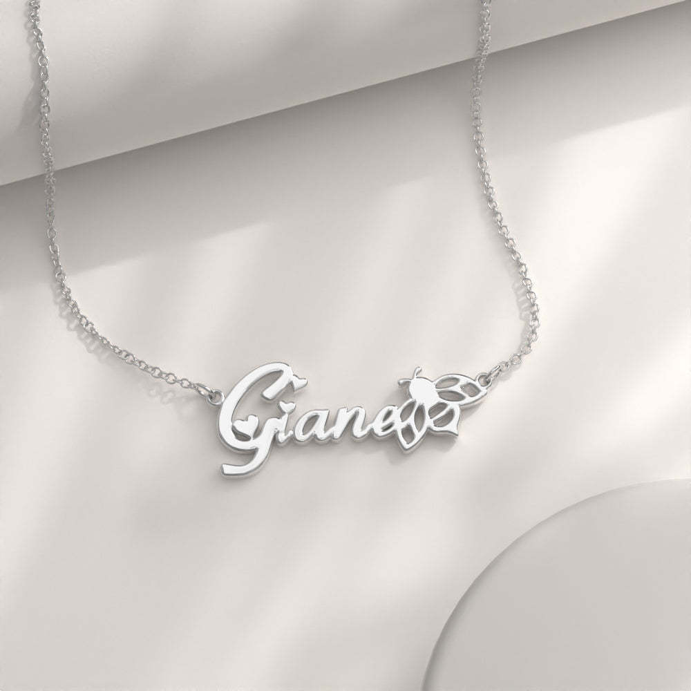Custom Bee Name Necklace Gift, Personalized The Best Gift For Your Dear -