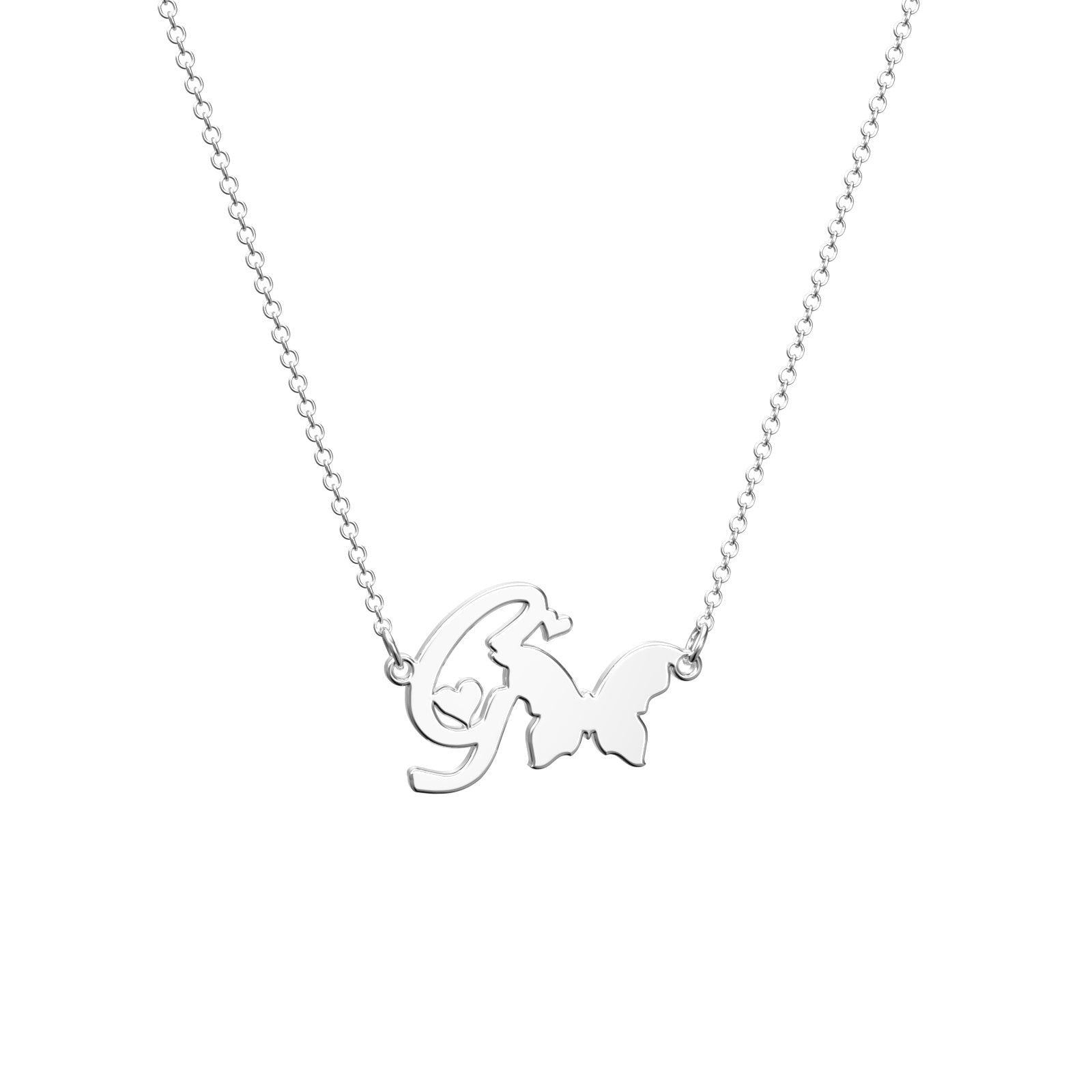 Custom Necklace Female Necklace Gift, Personalized Necklace With A Butterfly - 