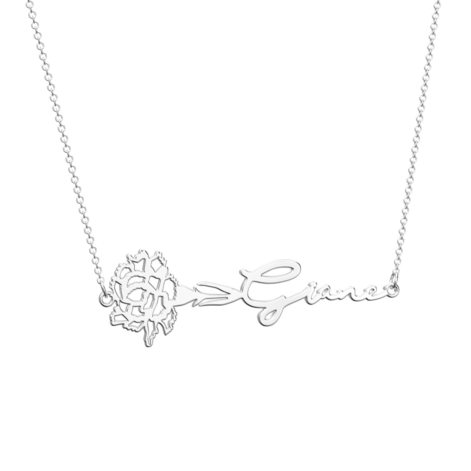 Custom Birthflower Name Necklace, The Best Gift For You - 