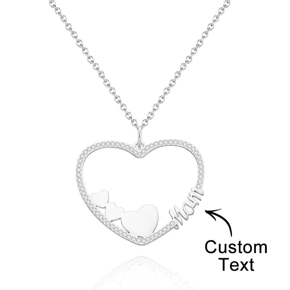 Custom Engraved Necklace Heart Letter Necklace Gift for Her - soufeelmy