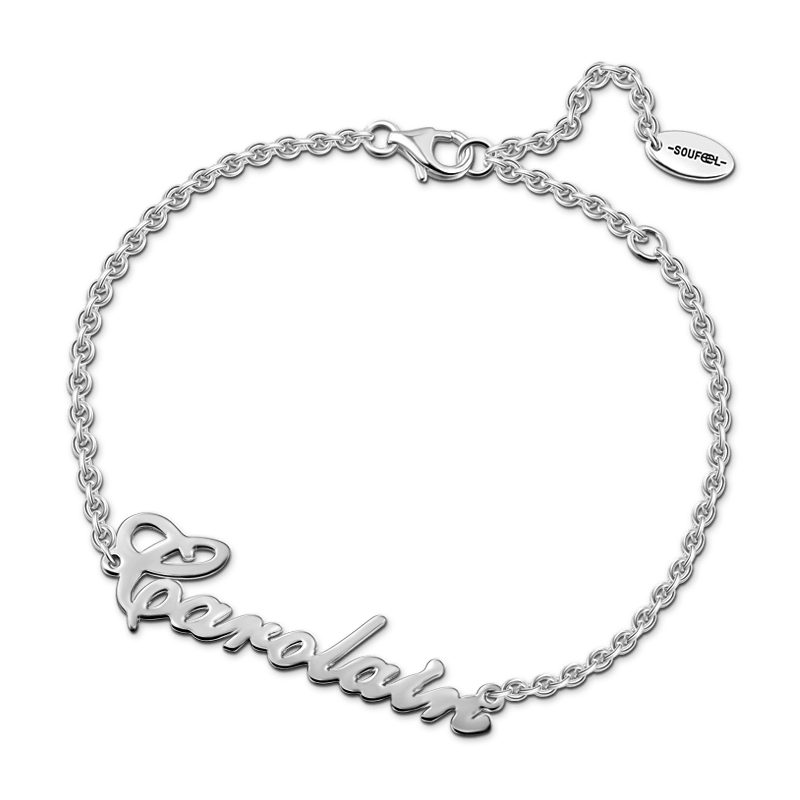 Personalized Name Bracelet Silver - Length Adjustable - 