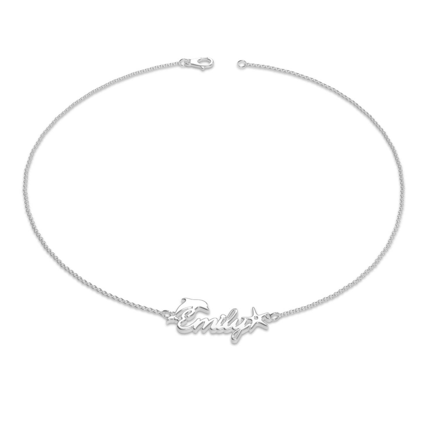 Custom Name Bracelet Dolphin and Star Bracelet Gift for Little Girl - 