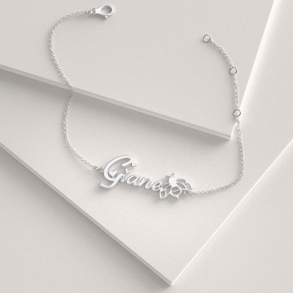 Custom Bee Name Bracelet Gift, Personalized The Best Gift For Your Dear -