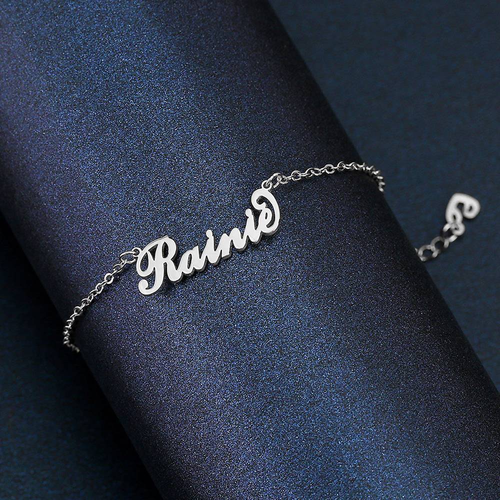 Children's Name Bracelet Platinum Plated - Length Adjustable -