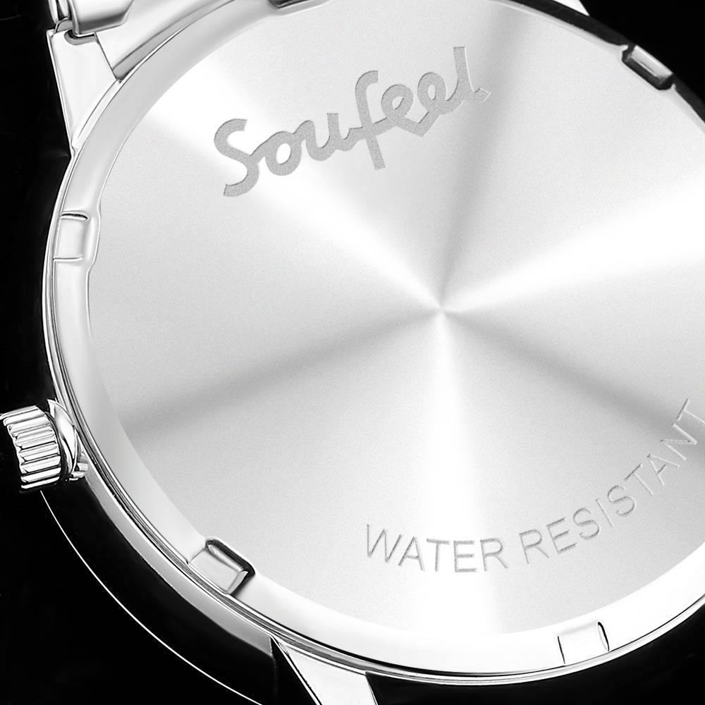 Unisex Engraved Alloy Bracelet Photo Watch 40mm Christmas Gifts - soufeelmy
