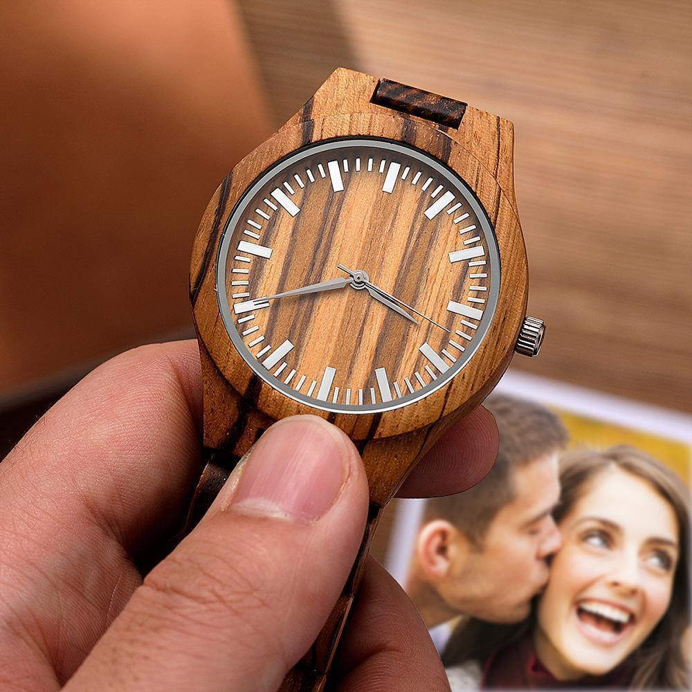 Personalized Engraved Watch Wooden Watch for Dad - soufeelus