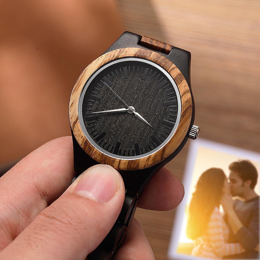 Personalized Engraved Watch Wooden Watch for Father - soufeelus