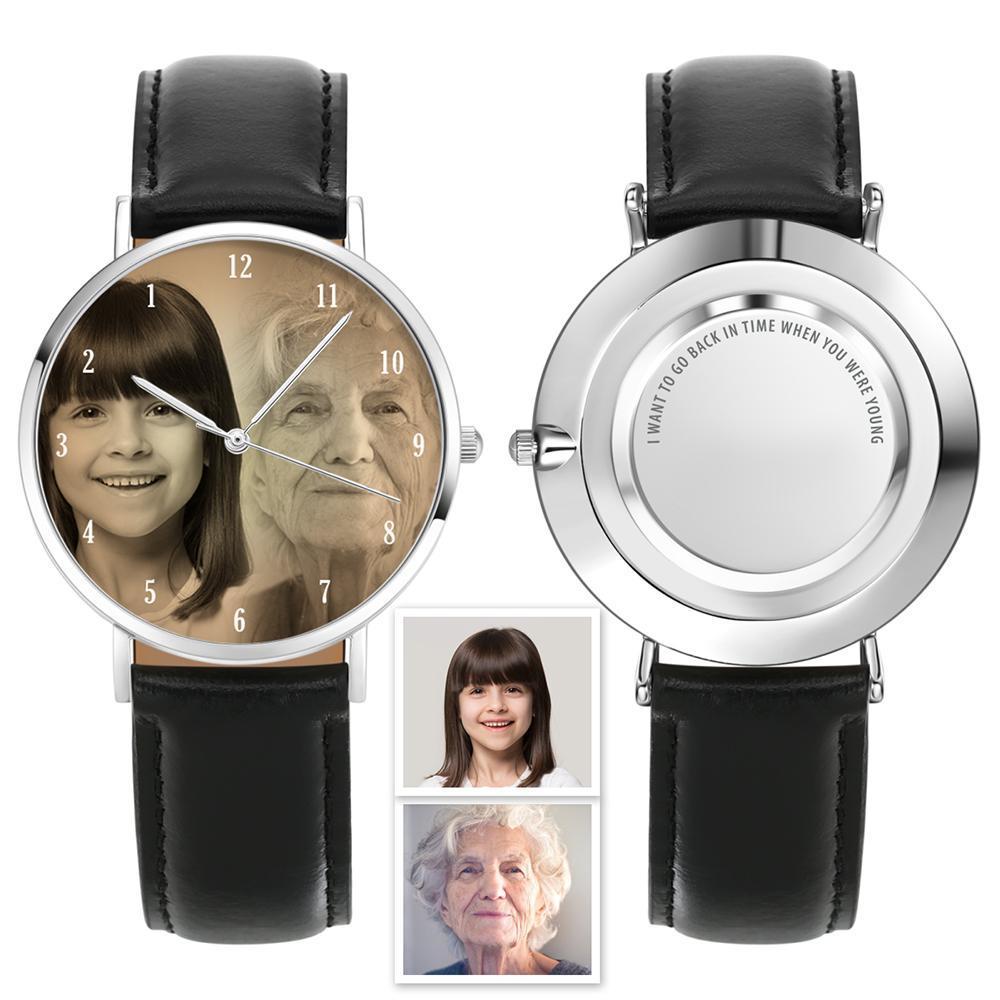 Custom Photo Watch Backward Watch - The Past Memories - 