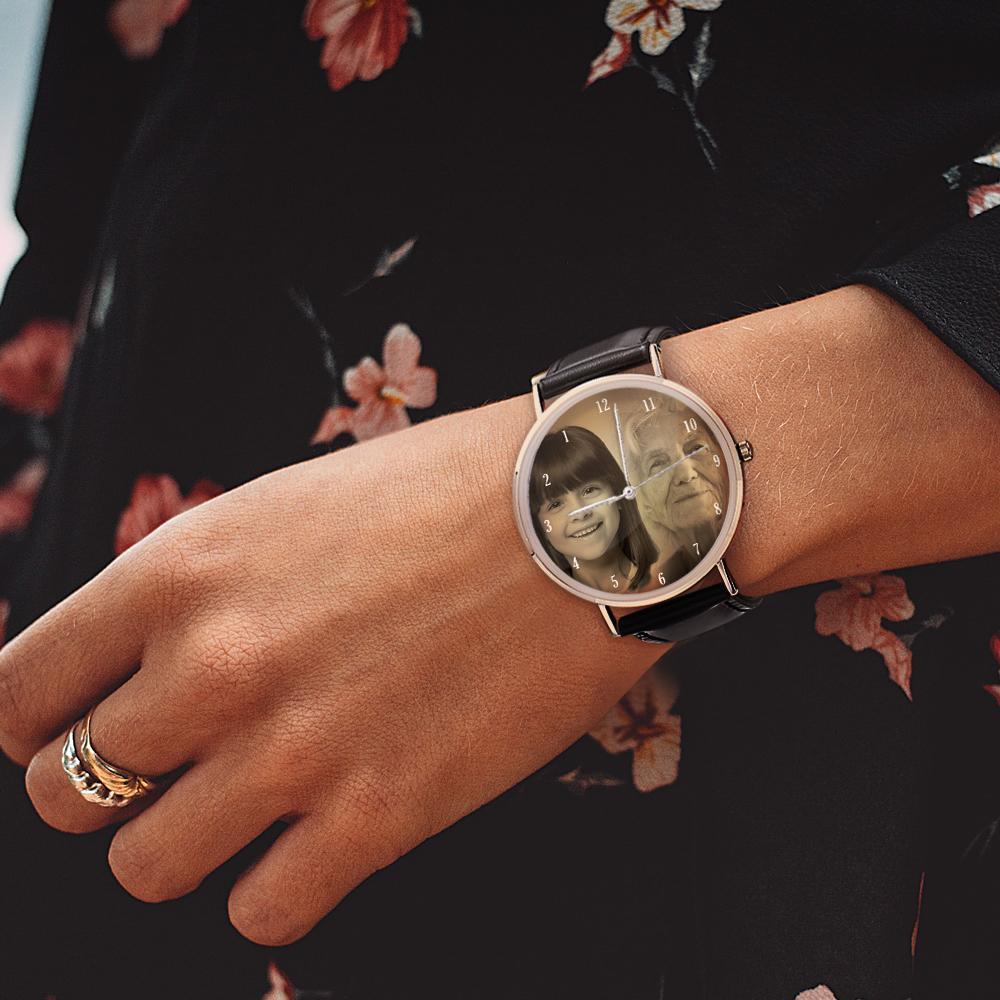 Custom Photo Watch Backward Watch - The Past Memories - 