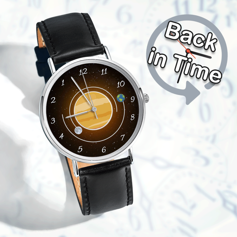 Custom Backward Watch Back In Time Watch - Celestial Motions
