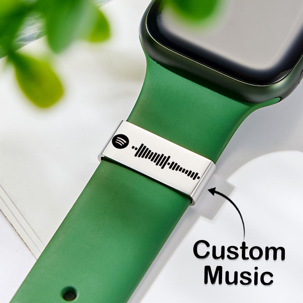 Custom Scannable Spotify Watch Accessories Personalized Music Watch Decoration Silver - soufeelmy