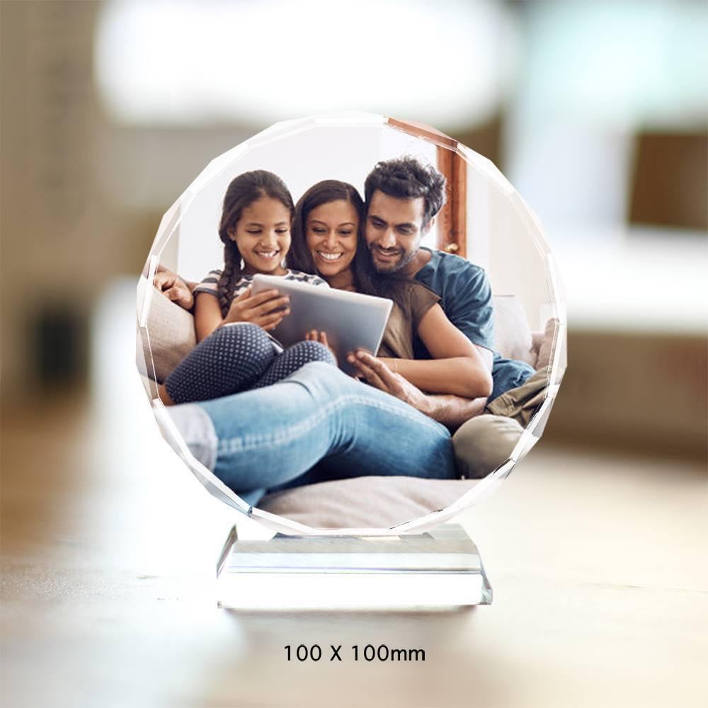 Custom Crystal Photo Frame Round 100mm - soufeelmy