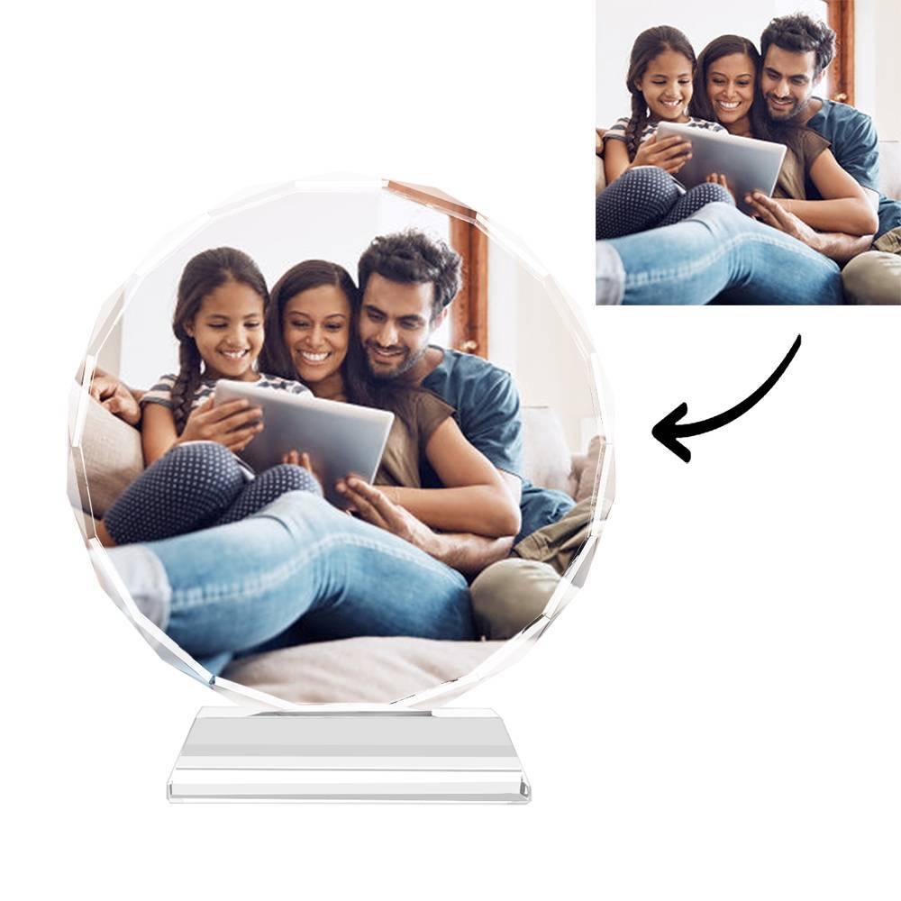 Custom Crystal Photo Frame Round 100mm - soufeelmy