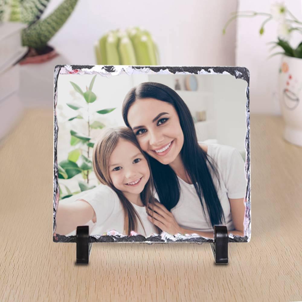 Hand Painted Photo Art Memory Stone for Mom - 20*20cm - soufeelmy