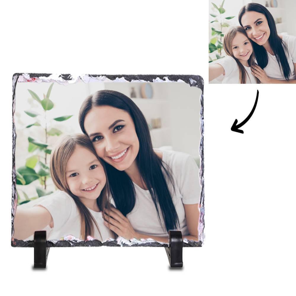 Hand Painted Photo Art Memory Stone for Mom - 20*20cm - soufeelmy
