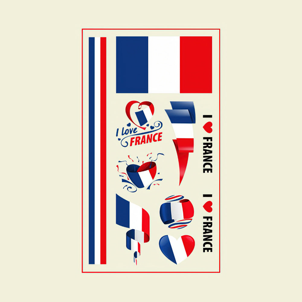 Flag Tattoo Stickers World Cup Soccer Match Party Gifts-France - soufeelmy
