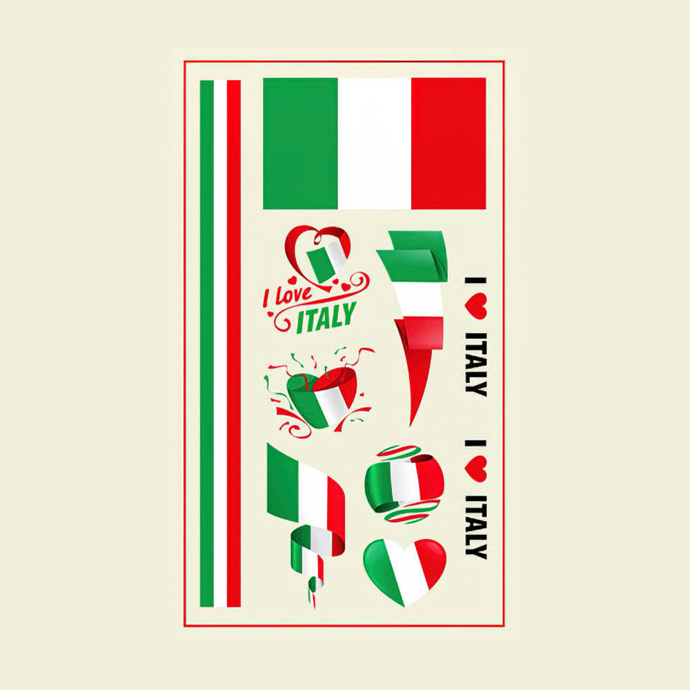 Flag Tattoo Stickers World Cup Soccer Match Party Gifts-Italy - soufeelmy