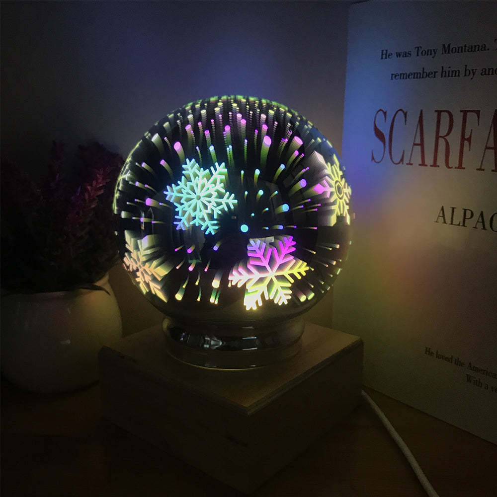3D Firework Night Light Projector Lamp Magic Crystal Glass Ball Light - soufeelmy