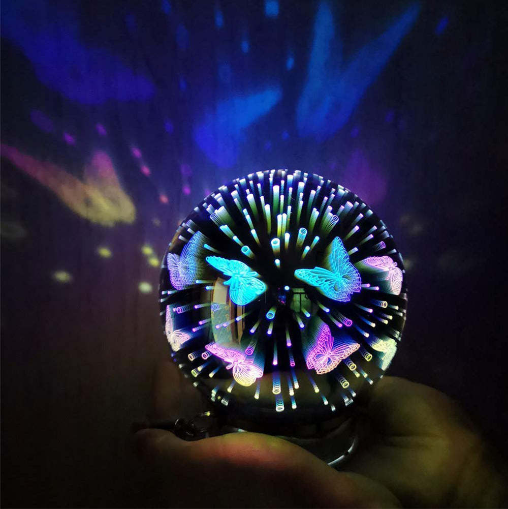 3D Firework Night Light Projector Lamp Magic Crystal Glass Ball Light - soufeelmy