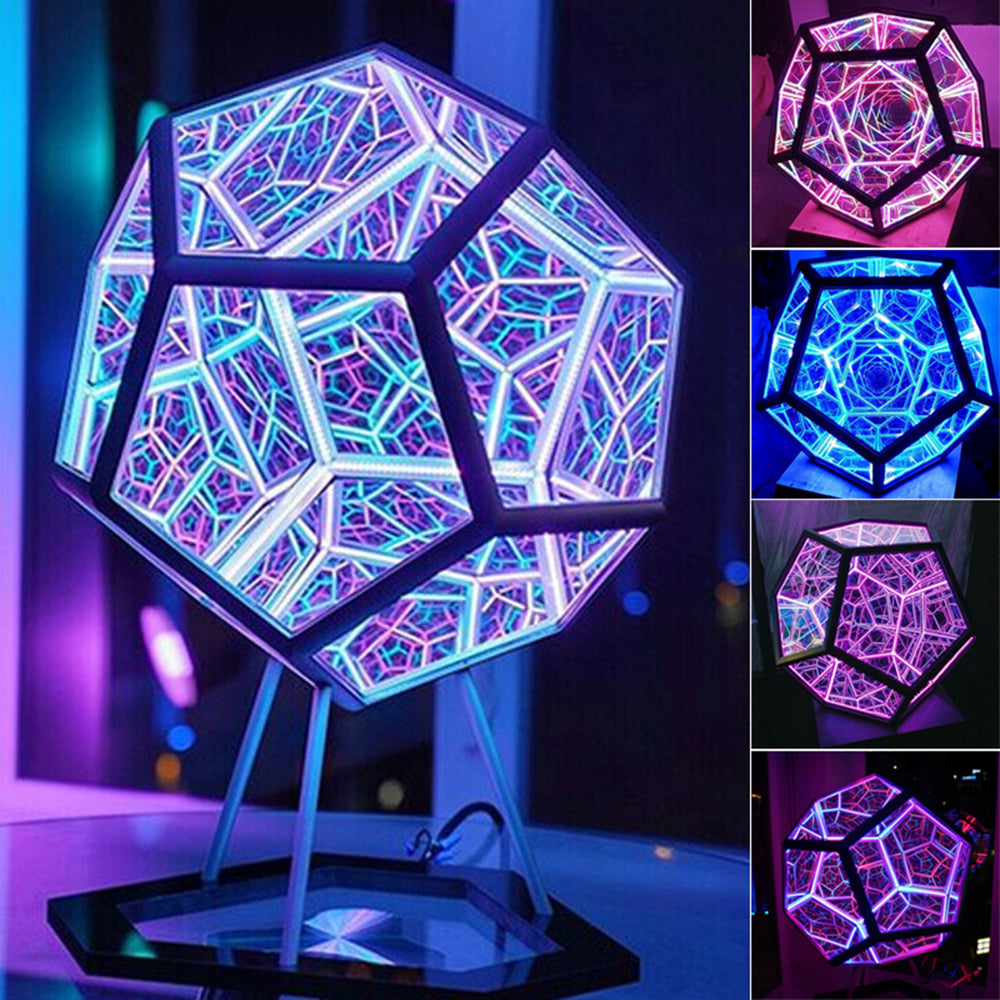 Infinity Dodecahedron Light Creative Color Art Night Light Home Decor Gifts - soufeelmy