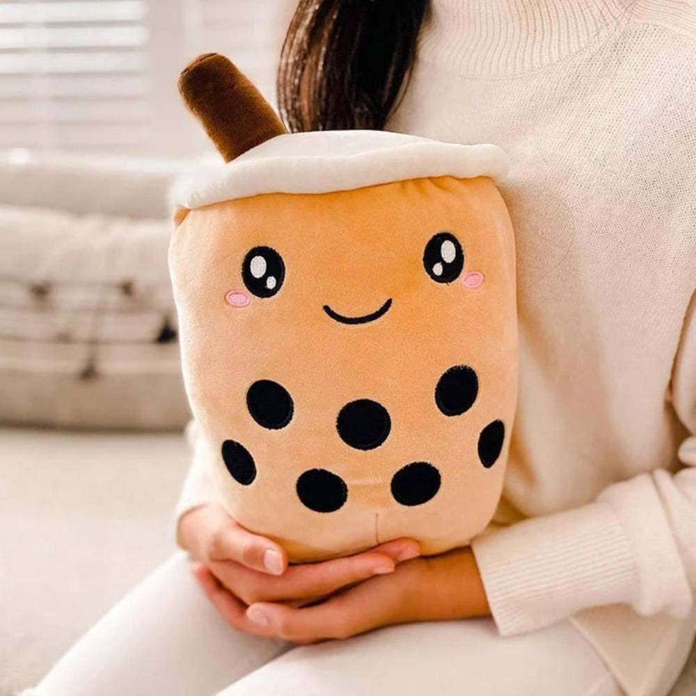 Boba Plush Bubble Tea Plushies Cute Stuffed Milk Tea Cartoon Animal Toy Gifts for Kids Bubble Tea Boba Lovers - soufeelmy