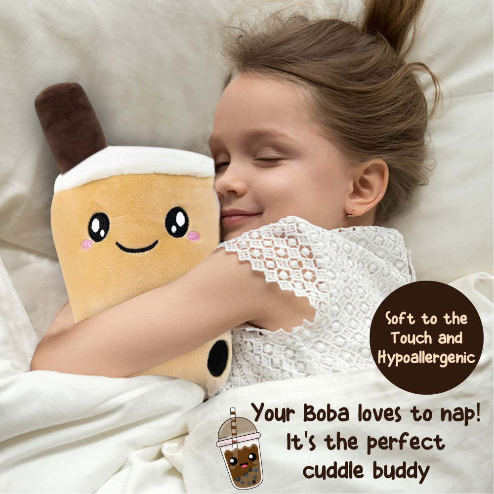 Boba Plush Bubble Tea Plushies Cute Stuffed Milk Tea Cartoon Animal Toy Gifts for Kids Bubble Tea Boba Lovers - soufeelmy