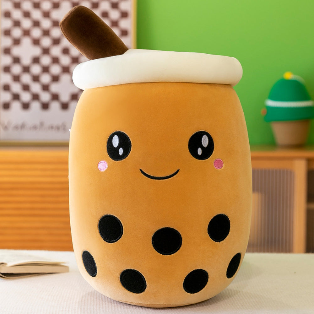 Boba Plush Bubble Tea Plushies Cute Stuffed Milk Tea Cartoon Animal Toy Gifts for Kids Bubble Tea Boba Lovers - soufeelmy