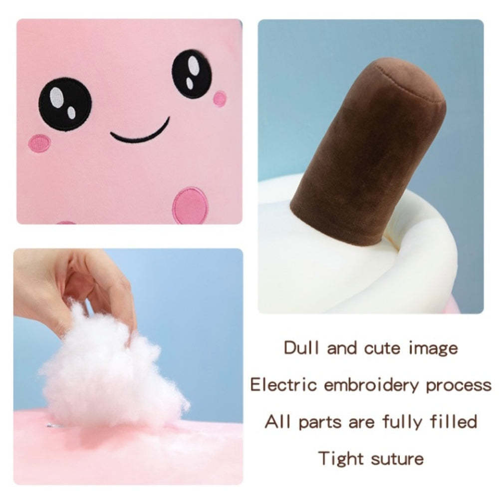 Boba Plush Bubble Tea Plushies Cute Stuffed Milk Tea Cartoon Animal Toy Gifts for Kids Bubble Tea Boba Lovers - soufeelmy